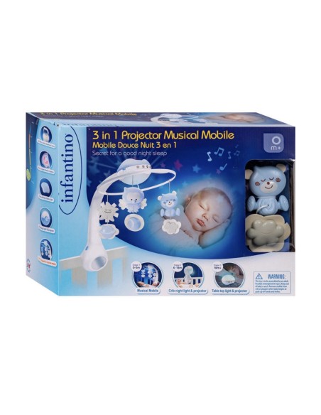 Mobile Douce Nuit 3 en 1 avec Projecteur – Infantino