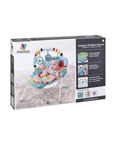 Mastela Soothing Vibrations Bouncer – Transat Vibrant et Évolutif pour Bébé