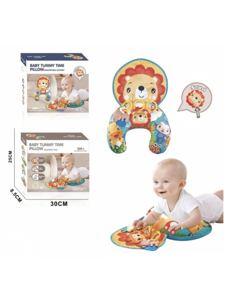 Coussin d'Éveil Ergonomique et Musical Lion – Tummy Time Pillow