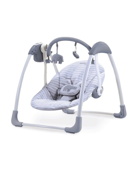 Asalvo Daddy Hippo – Balancelle Électrique et Musicale pour Bébé