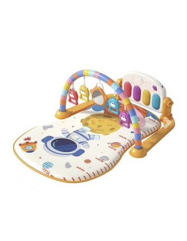 Tapis d'Éveil Évolutif Petit Astronaute avec Piano et Toise de Mesure