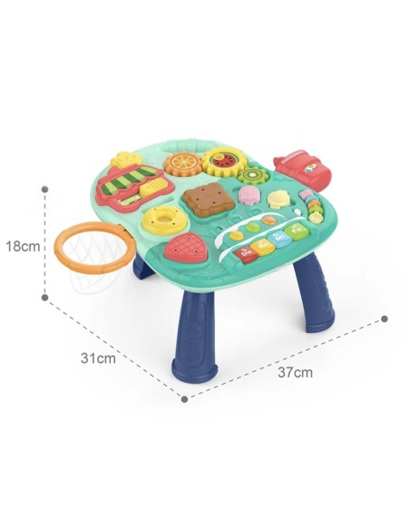 Huanger 2-in-1 Walker & Active Table – Trotteur Pousseur et Table d'Éveil Éducative