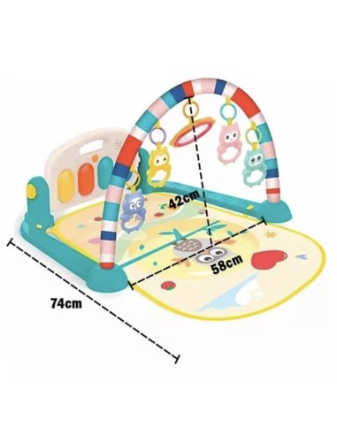 Huanger Piano Fitness Rack – Tapis d'Éveil Évolutif Musical pour Bébé
