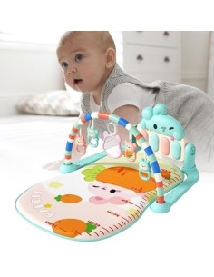 Tapis d'Éveil Évolutif Lapin Malin avec Piano et Toise de Mesure 2