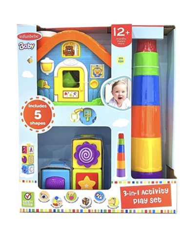 Infunbebe 3-in-1 Activity Play Set – Coffret Multiactivités Évolutif