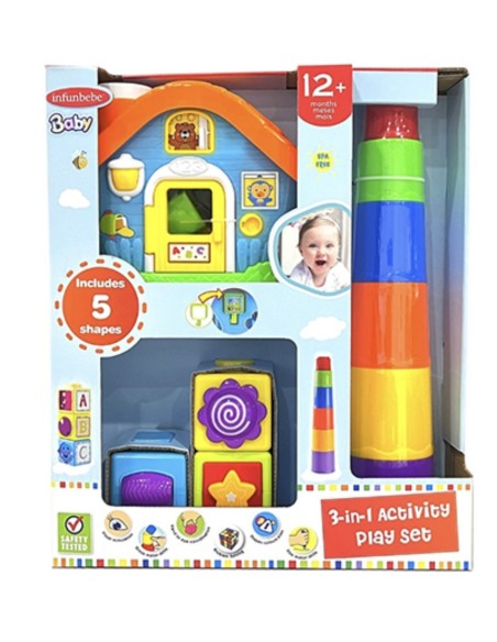 Infunbebe 3-in-1 Activity Play Set – Coffret Multiactivités Évolutif