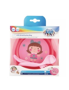 Bol d'Apprentissage Antidérapant avec Couvercle et Couverts – Canpol babies (350 ml)