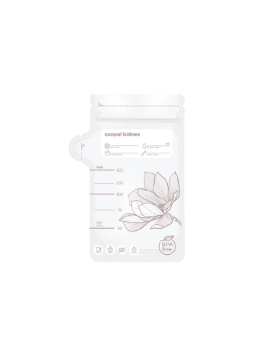 Sacs de Stockage de Lait Maternel Stériles Canpol babies – 25 pièces (150 ml)
