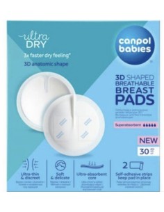 Coussinets d'Allaitement 3D Respirants – Canpol babies (Boîte de 30)