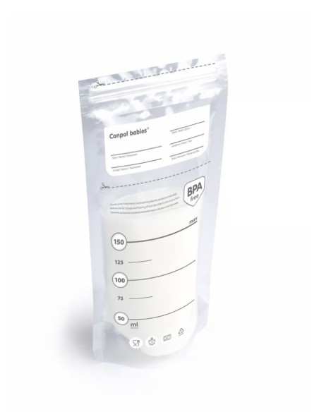 Sachets de Conservation pour Lait Maternel Stériles ExpressCare – Canpol babies (20 pcs + 5 Gratuits)