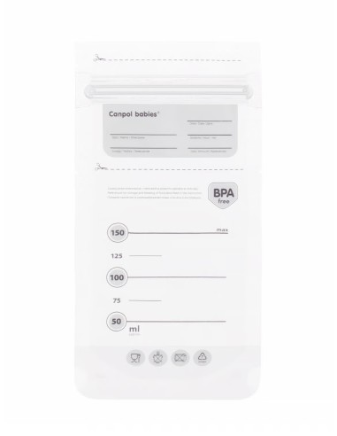 Sachets de Conservation pour Lait Maternel Stériles ExpressCare – Canpol babies (20 pcs + 5 Gratuits)