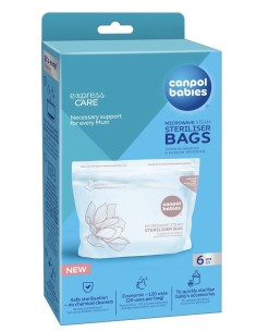 Sachets de Stérilisation Vapeur pour Micro-ondes ExpressCare – Canpol babies (Boîte de 6)