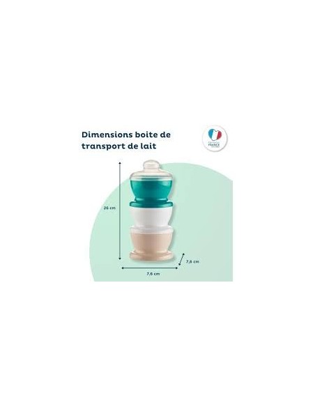 Boîte Doseuse et de Transport de Lait en Poudre – 3 Compartiments – Thermobaby