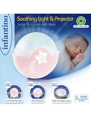 Veilleuse Projecteur 3-en-1 "Soothing Light & Projector" d'Infantino