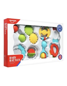 Coffret de Hochets et Anneaux de Dentition Multicolores pour Bébé (8 pièces) – Huanger 2