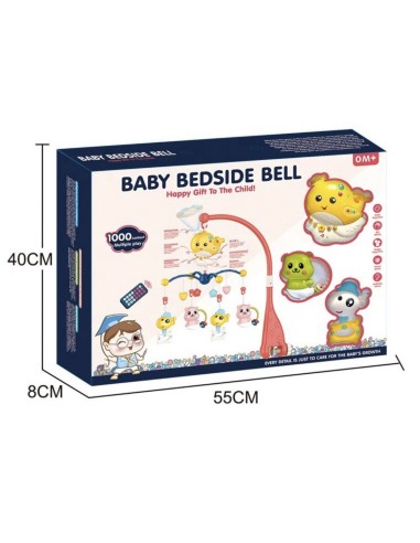 Mobile Musical Lumineux avec Projecteur et Télécommande – Baby Bedside Bell