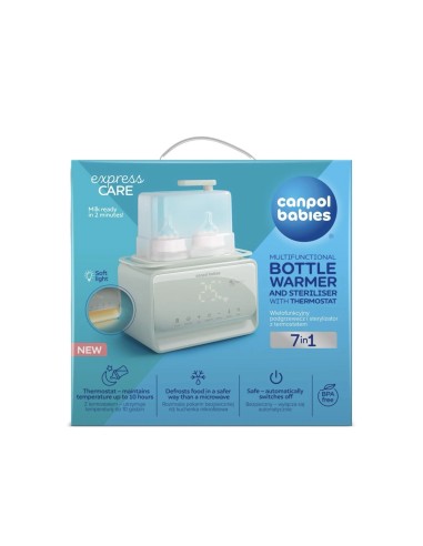 Chauffe-biberon et stérilisateur Canpol Babies 7 en 1 avec thermostat et lampe